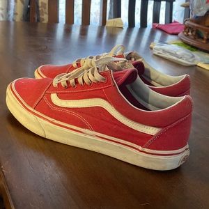 Red Vans size 10